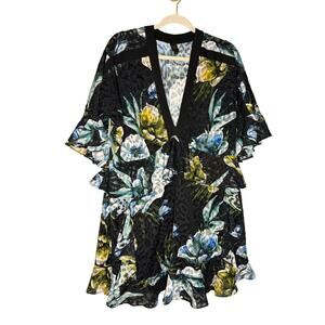 white christmas dresses Marlowe Denim Puff Sleeve Mini Dress